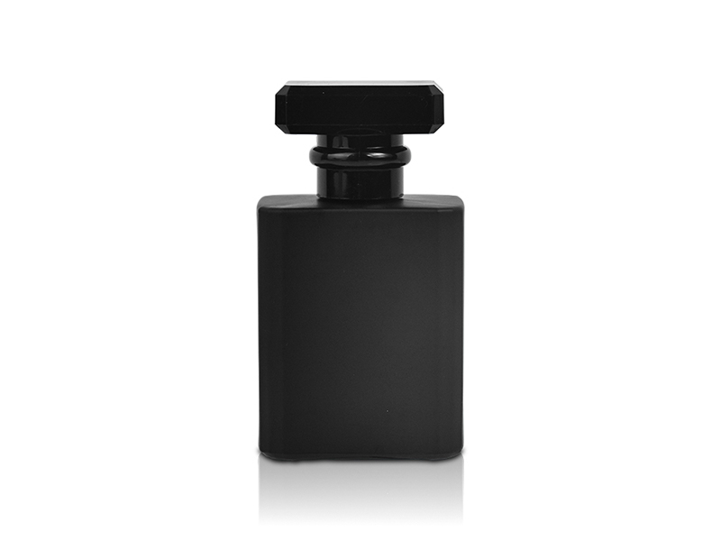 50ml square matte black glass perfume bottle