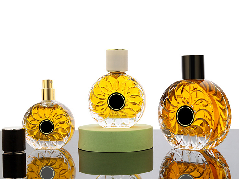 30/50/100ml Oval sunflower glass perfume bottle cosmetic bottle