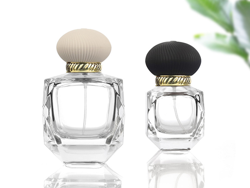 50ml bayonet glass octagonal cone perfume bottle packaging in stock