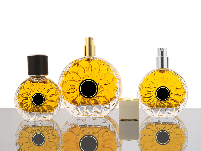 30/50/100ml Oval sunflower glass perfume bottle cosmetic bottle