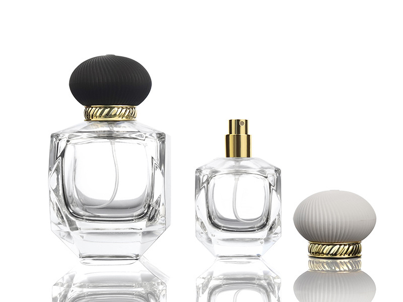 50ml bayonet glass octagonal cone perfume bottle packaging in stock