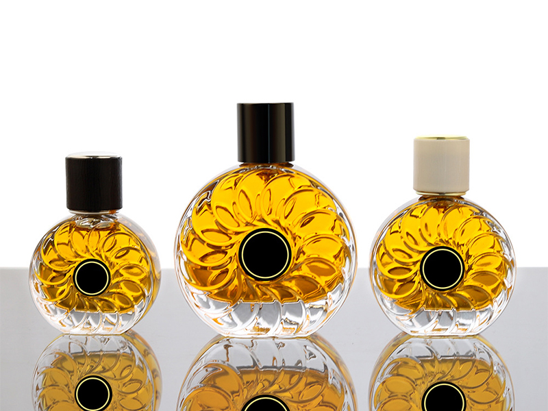 30/50/100ml Oval sunflower glass perfume bottle cosmetic bottle