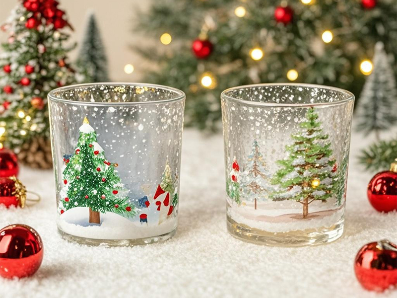 Christmas candle cup multi-color electroplating candle holder