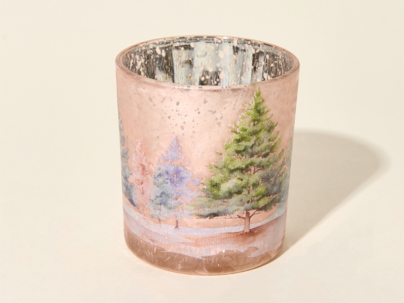 Christmas candle cup multi-color electroplating candle holder