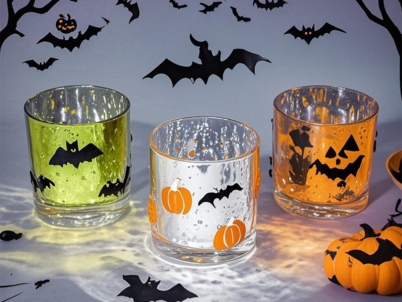 Embossed glass jars wholesale aromatherapy candle empty cup
