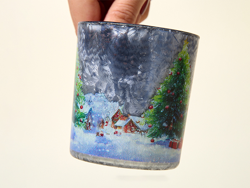 Christmas candle cup multi-color electroplating candle holder
