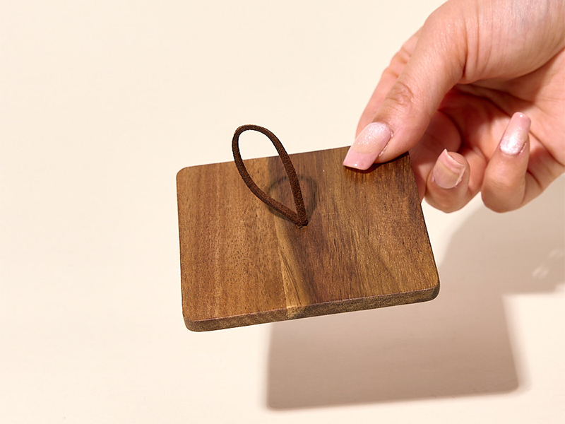 300ml square glass aromatherapy candle cup with wooden lid