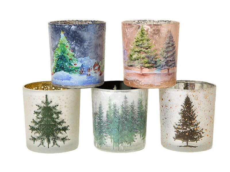 Christmas candle cup multi-color electroplating candle holder