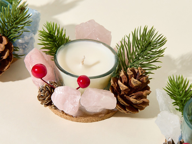 Christmas decoration candle cup glass candle holder