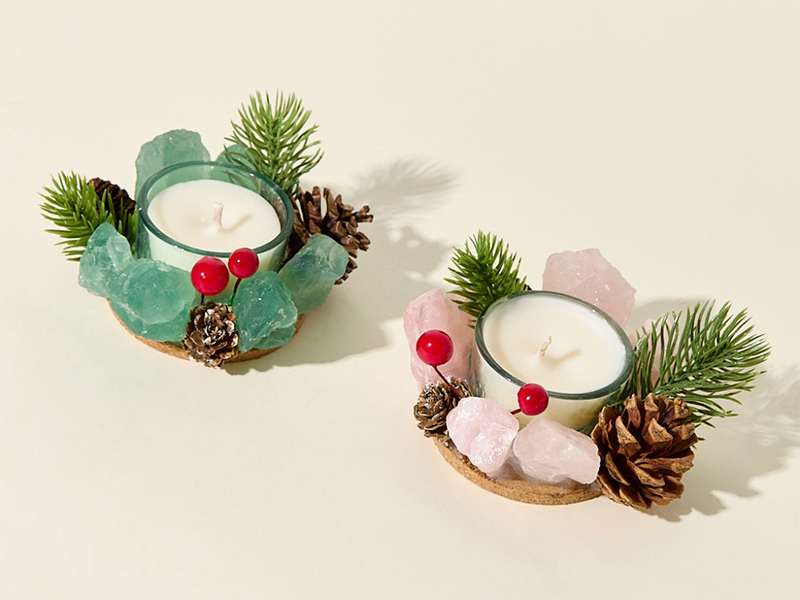 Christmas decoration candle cup glass candle holder