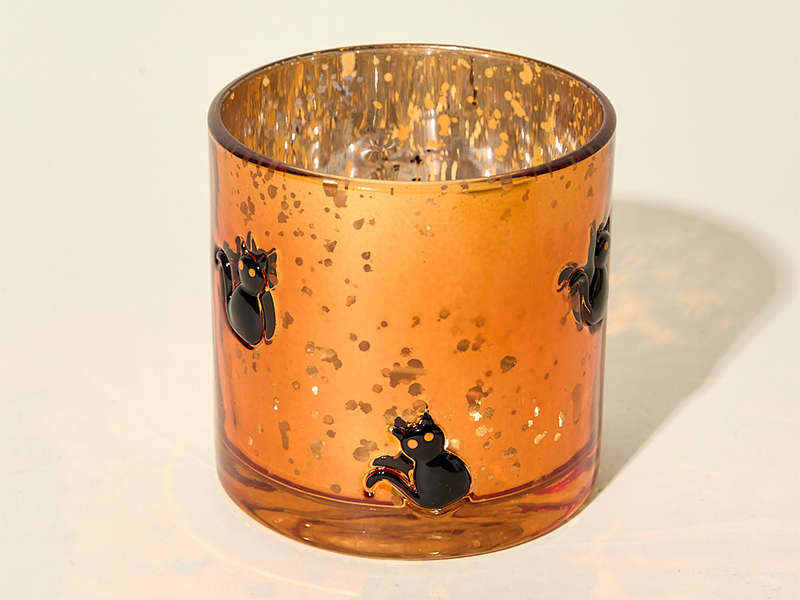 Embossed glass jars wholesale aromatherapy candle empty cup