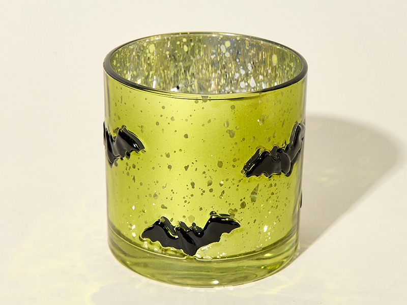 Embossed glass jars wholesale aromatherapy candle empty cup