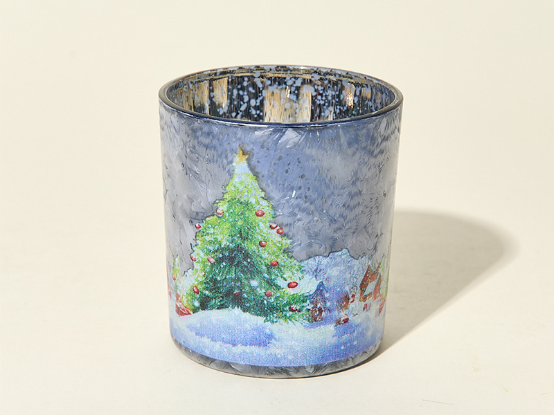Christmas candle cup multi-color electroplating candle holder