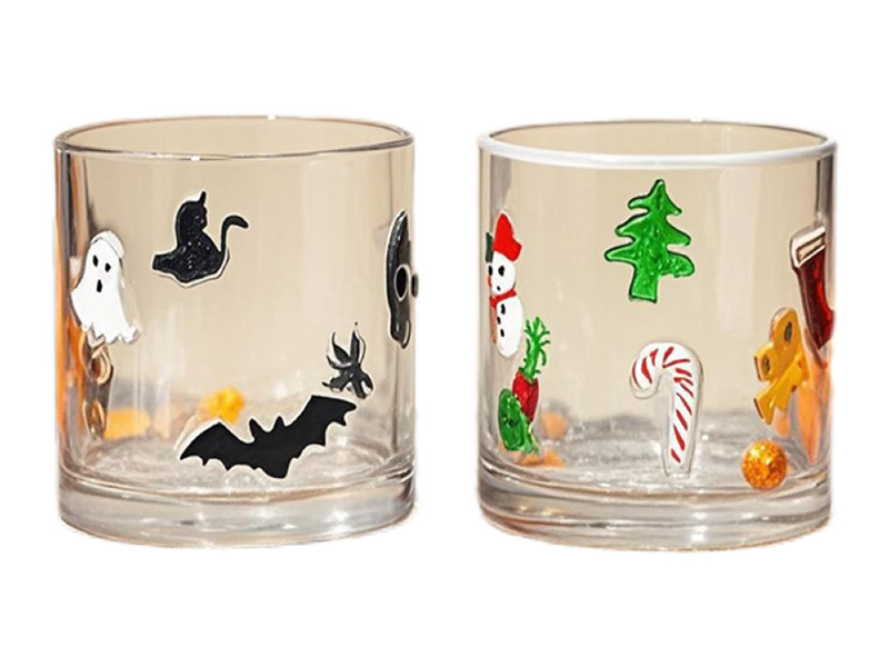Embossed glass jars wholesale aromatherapy candle empty cup