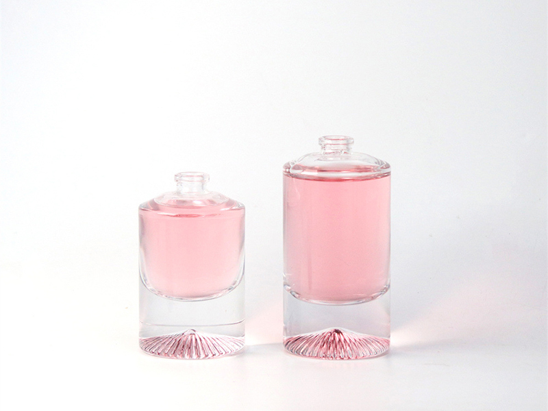 30ml/50ml round perfume bottle with transparent glass snap-on cap