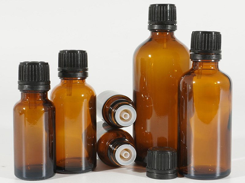 10ml-100ml brown dropper/roller essential oil bottle with seal cap
