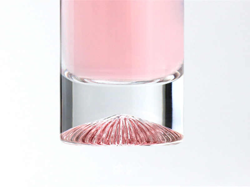 30ml/50ml round perfume bottle with transparent glass snap-on cap