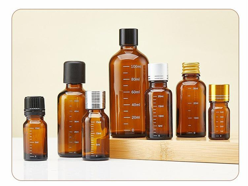Brown scale inner stopper essential oil bottle dropper bottle