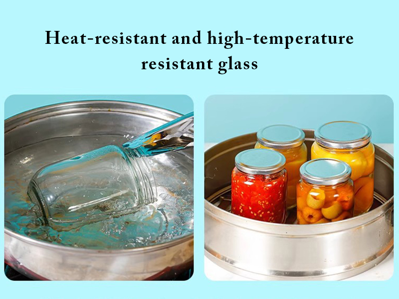 Empty canned food grade glass can be steamed and sealed