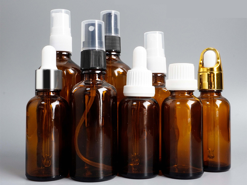 10ml-100ml brown dropper/roller essential oil bottle with seal cap