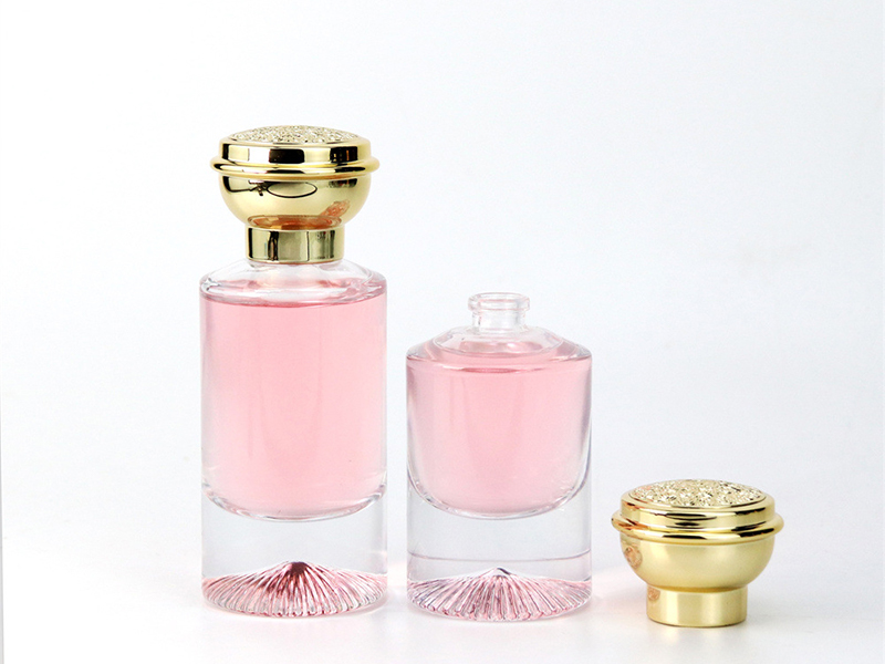 30ml/50ml round perfume bottle with transparent glass snap-on cap