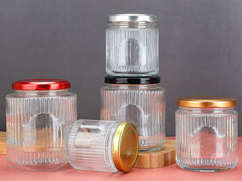 100ml -500ml Striped Round Honey Jars