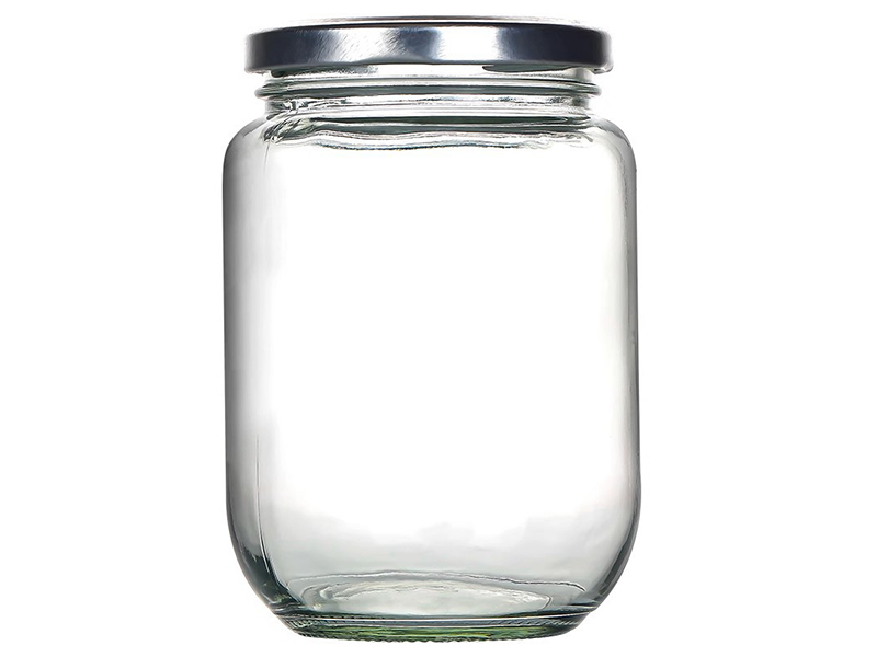 Empty canned food grade glass can be steamed and sealed