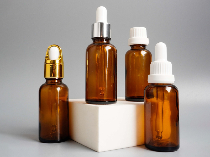 10ml-100ml brown dropper/roller essential oil bottle with seal cap