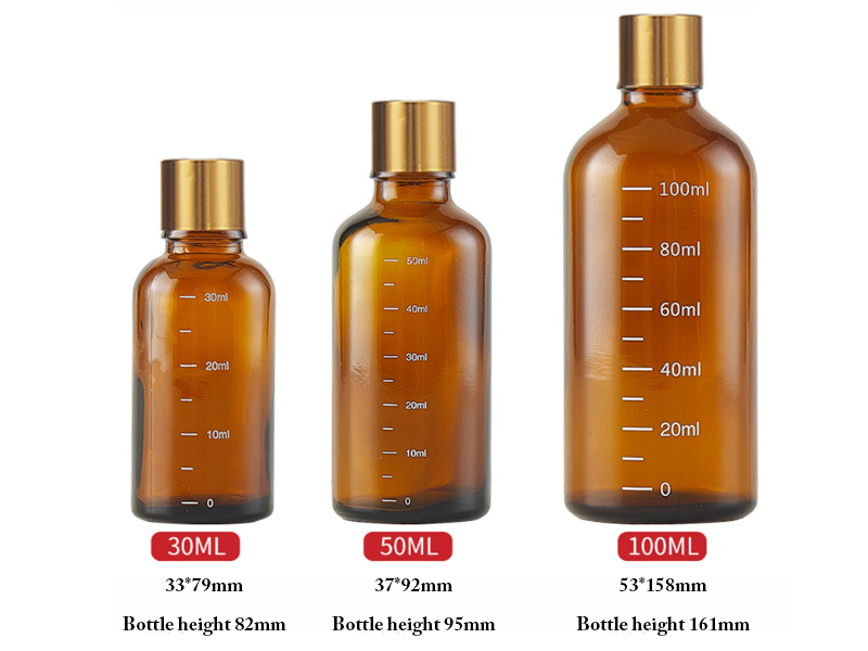Brown scale inner stopper essential oil bottle dropper bottle