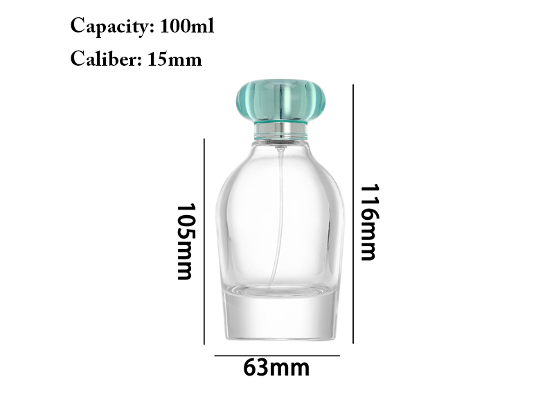 15 bayonet glass perfume bottle transparent 100 ml