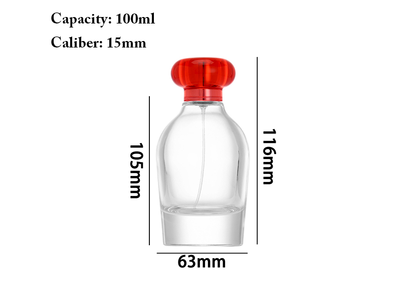15 bayonet glass perfume bottle transparent 100 ml