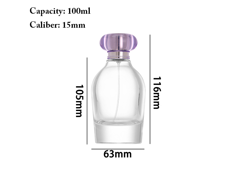 15 bayonet glass perfume bottle transparent 100 ml