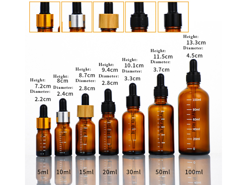 5ml graduated glass essential oil bottle for cosmetic essence