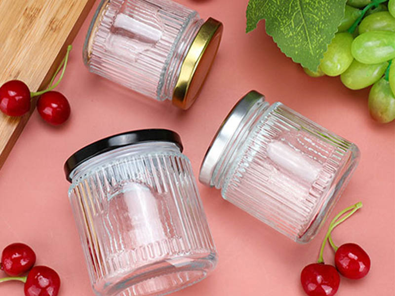 100ml -500ml Striped Round Honey Jars