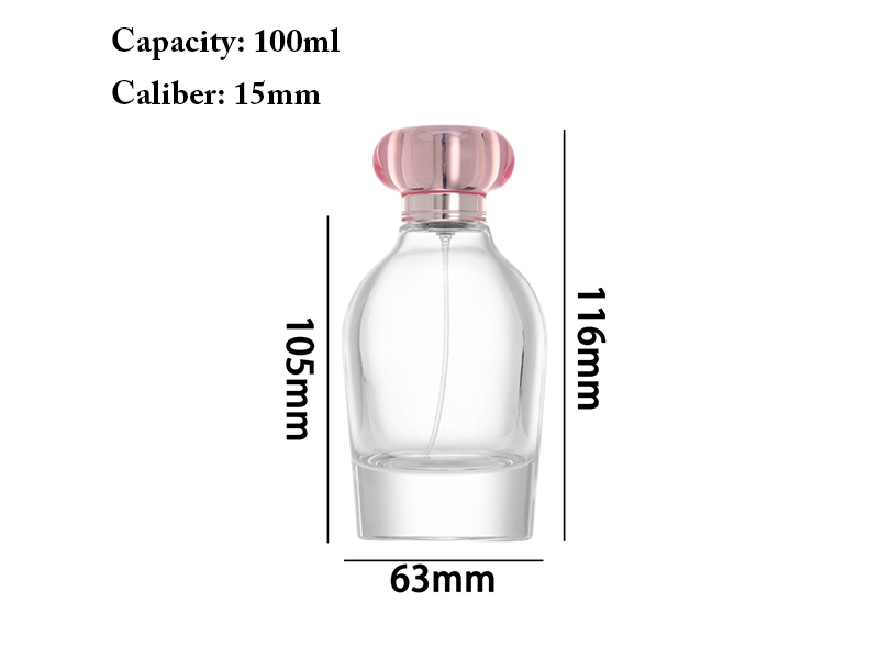 15 bayonet glass perfume bottle transparent 100 ml