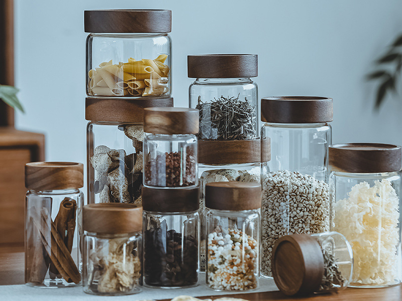 Food grade glass storage jars sealed jars with lids storage glass jars