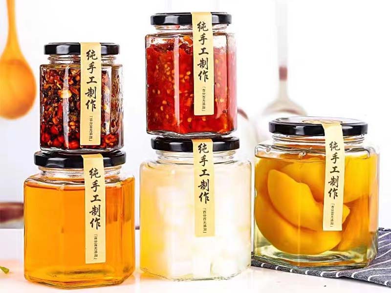 45-730ml glass bottle sealed with lid packaging bottle honey chili pickle bottle