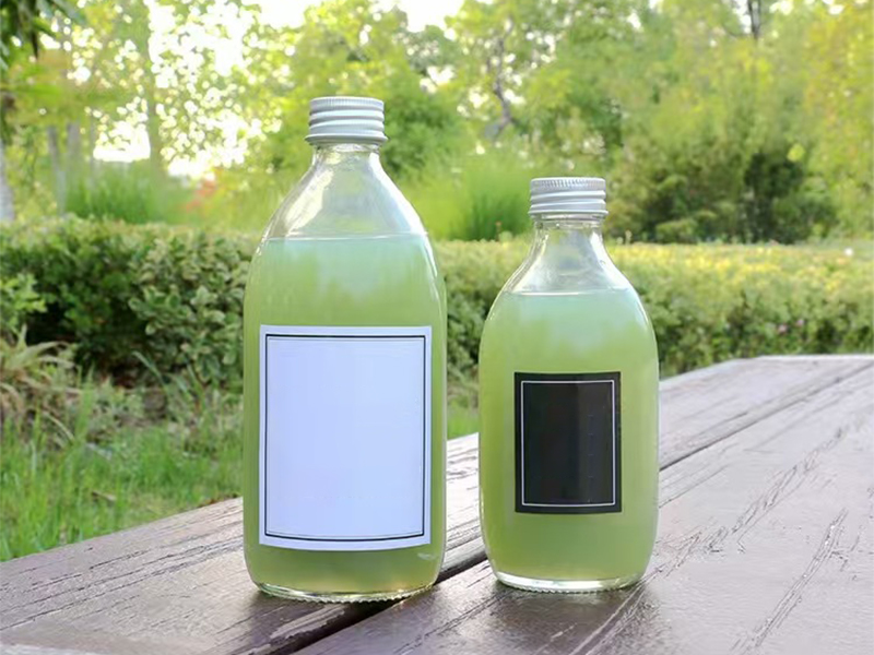 New transparent glass cold brew juice bottle 500ml sealed beverage bottle with lid