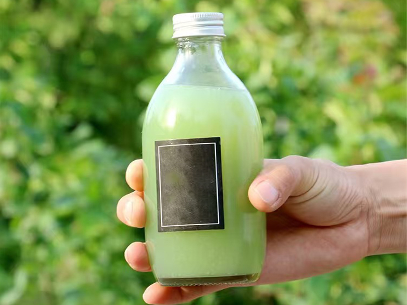 New transparent glass cold brew juice bottle 500ml sealed beverage bottle with lid