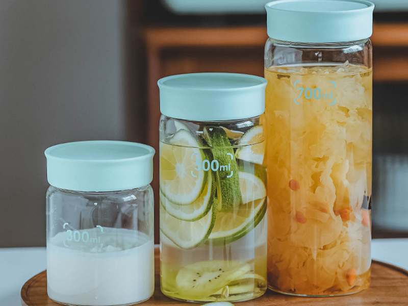Honey glass jar sealed jar storage jar yogurt cup breakfast cup