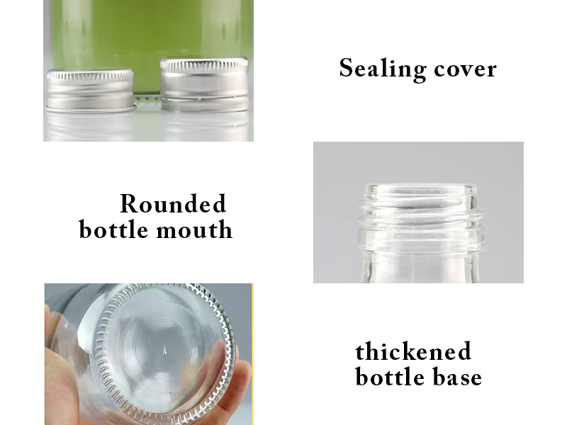 New transparent glass cold brew juice bottle 500ml sealed beverage bottle with lid