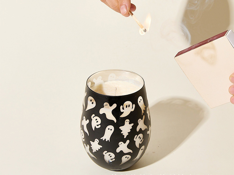 Halloween Easter tumbler glass candle cup candle container