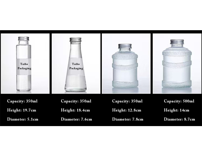 Wholesale square round glass juice bottle with lid
