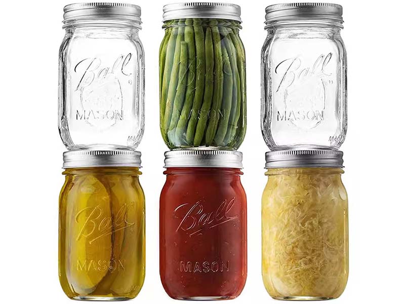 Sealed jar Mason jar glass transparent jam jar beverage cup jam jar