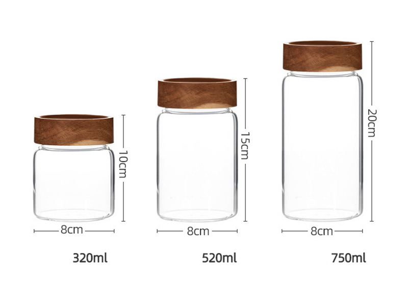 Food grade glass storage jars sealed jars with lids storage glass jars