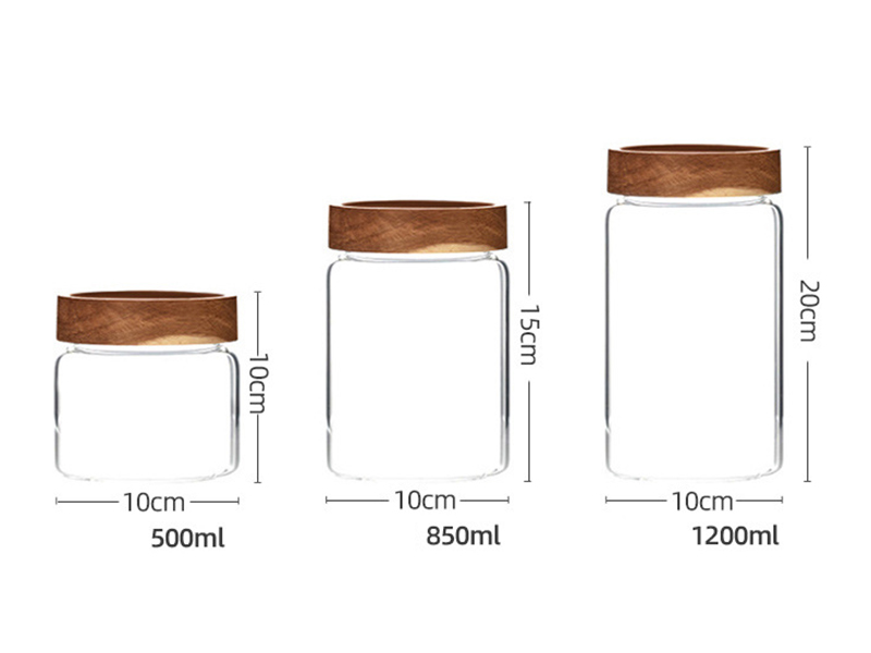 Food grade glass storage jars sealed jars with lids storage glass jars