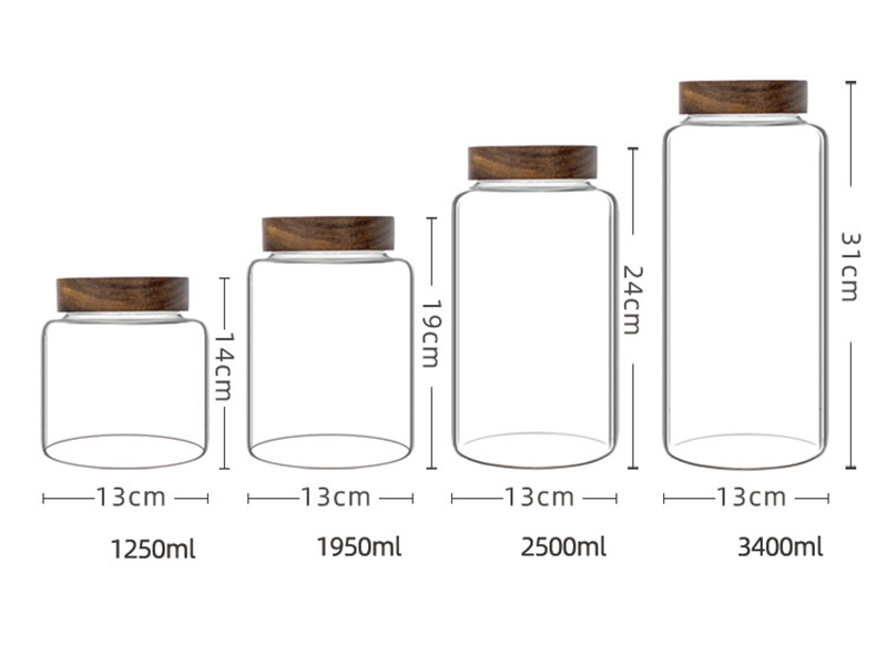 Food grade glass storage jars sealed jars with lids storage glass jars