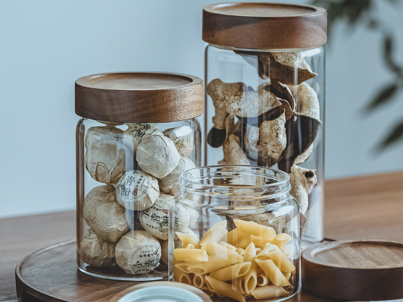Food grade glass storage jars sealed jars with lids storage glass jars