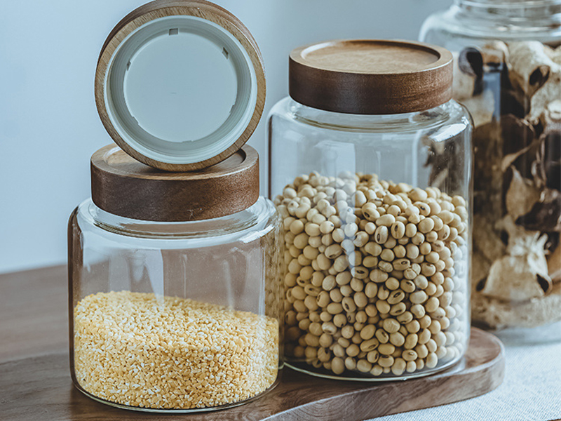 Food grade glass storage jars sealed jars with lids storage glass jars