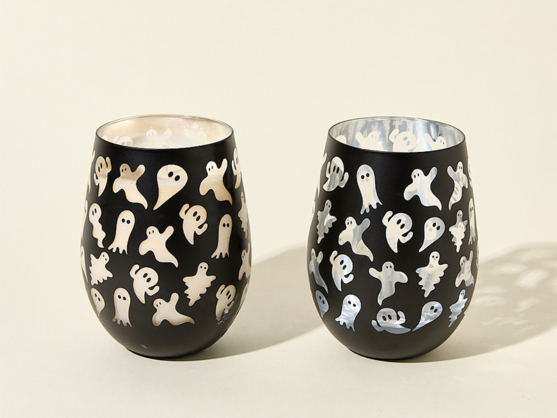 Halloween Easter tumbler glass candle cup candle container